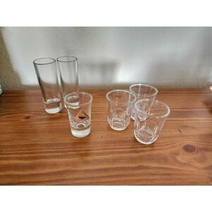 Shot glasses bundle of 6 moose hazard sign barware drinking bar